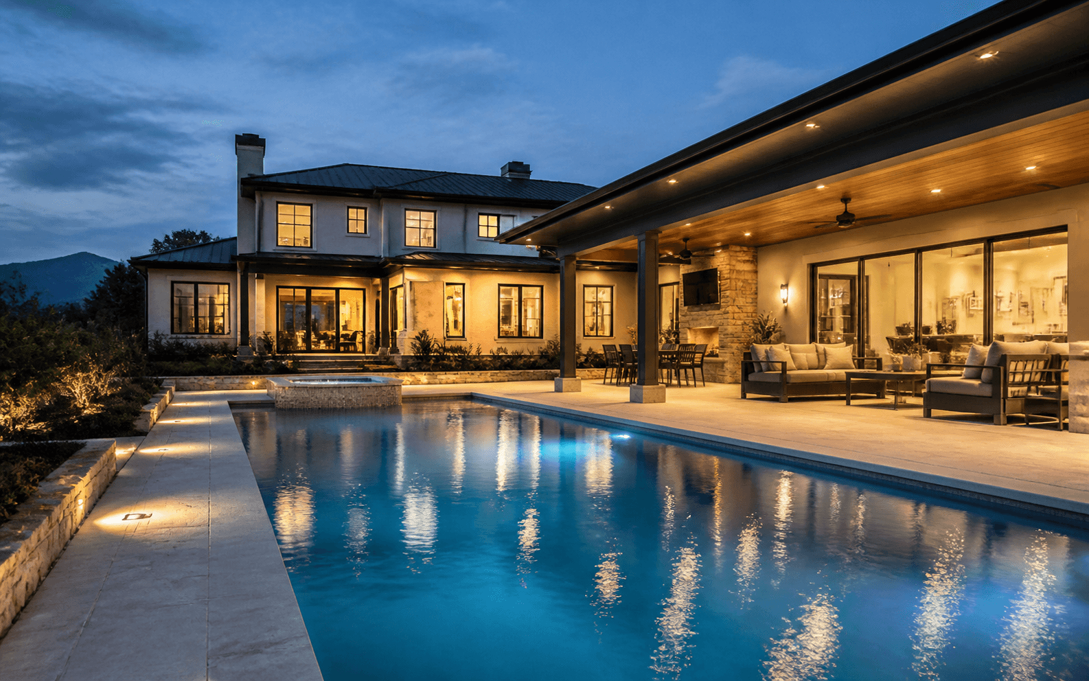 How to photograph pools and outdoor living spaces at twilight