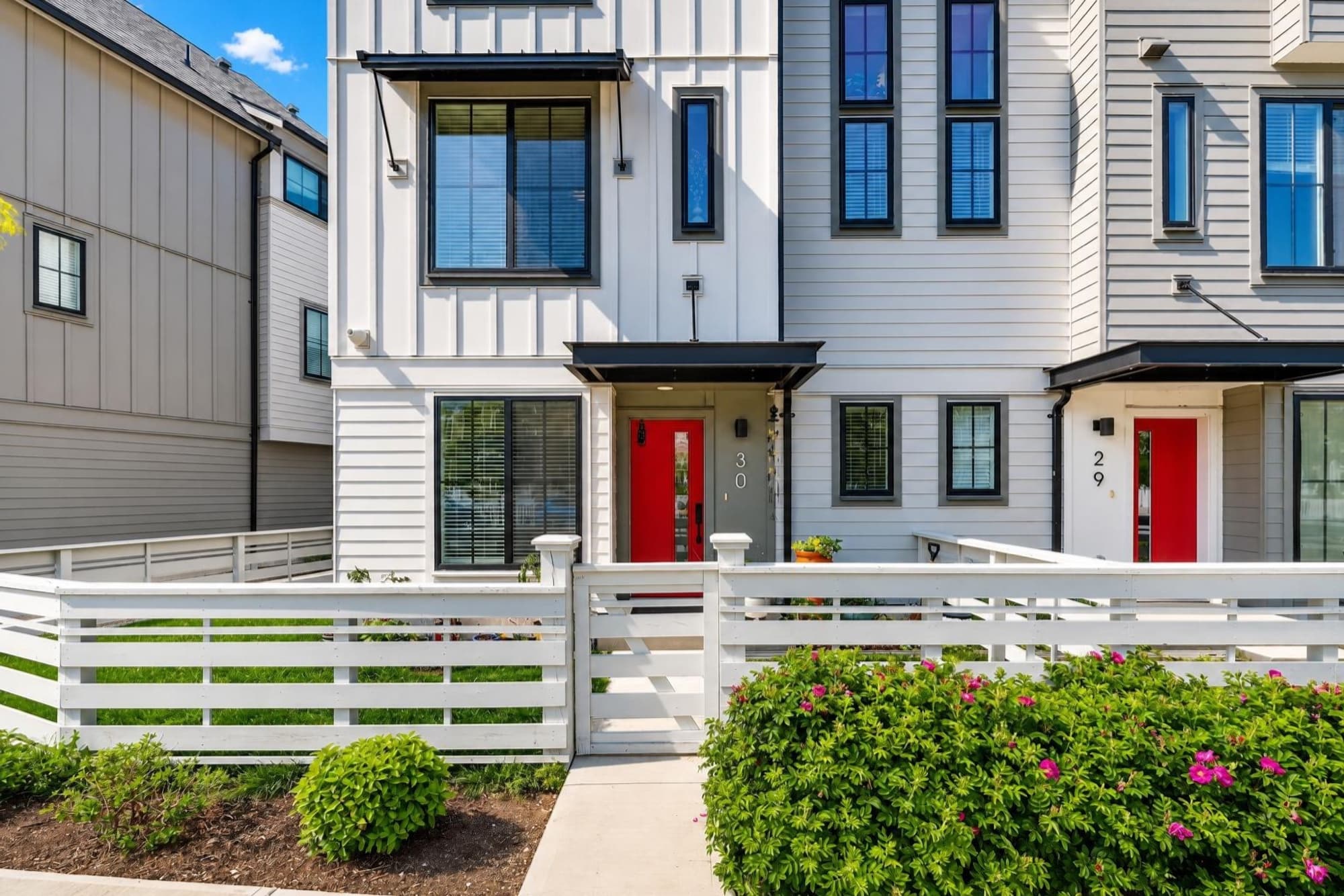Townhomes after Sunlit full-scene relighting