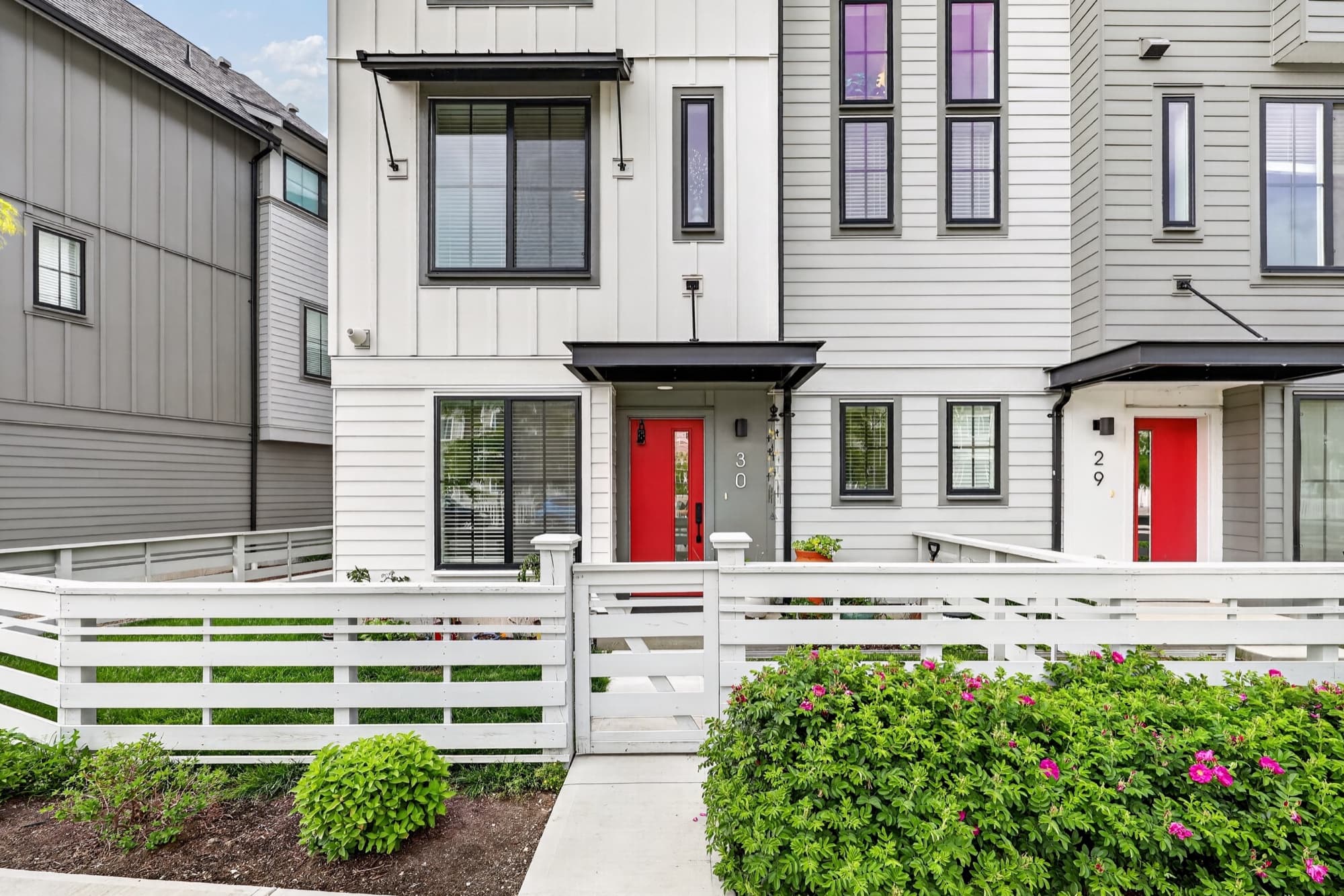 Townhomes on a cloudy day